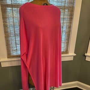 Ann Taylor Fuchsia Lightweight Knit Poncho